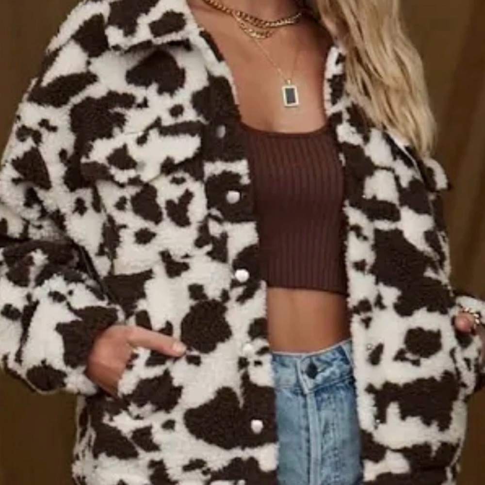 12th Tribe Cow Teddy Jacket